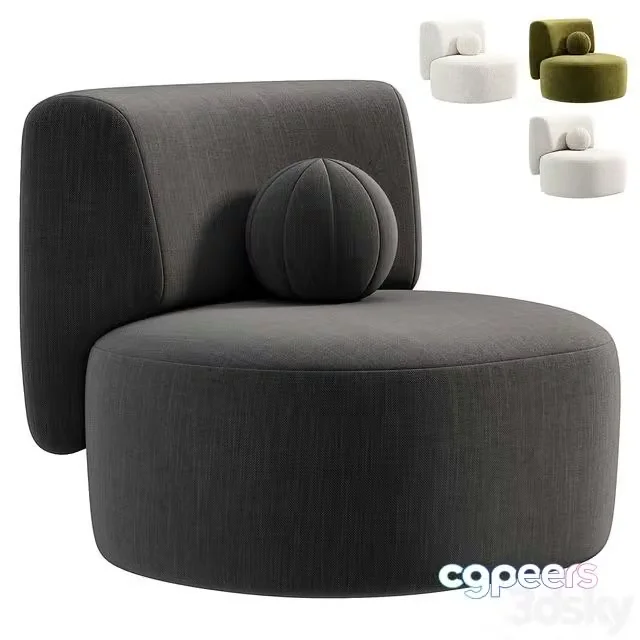 3ds Max Free – Lek Armchair by Christophe Delcourt
