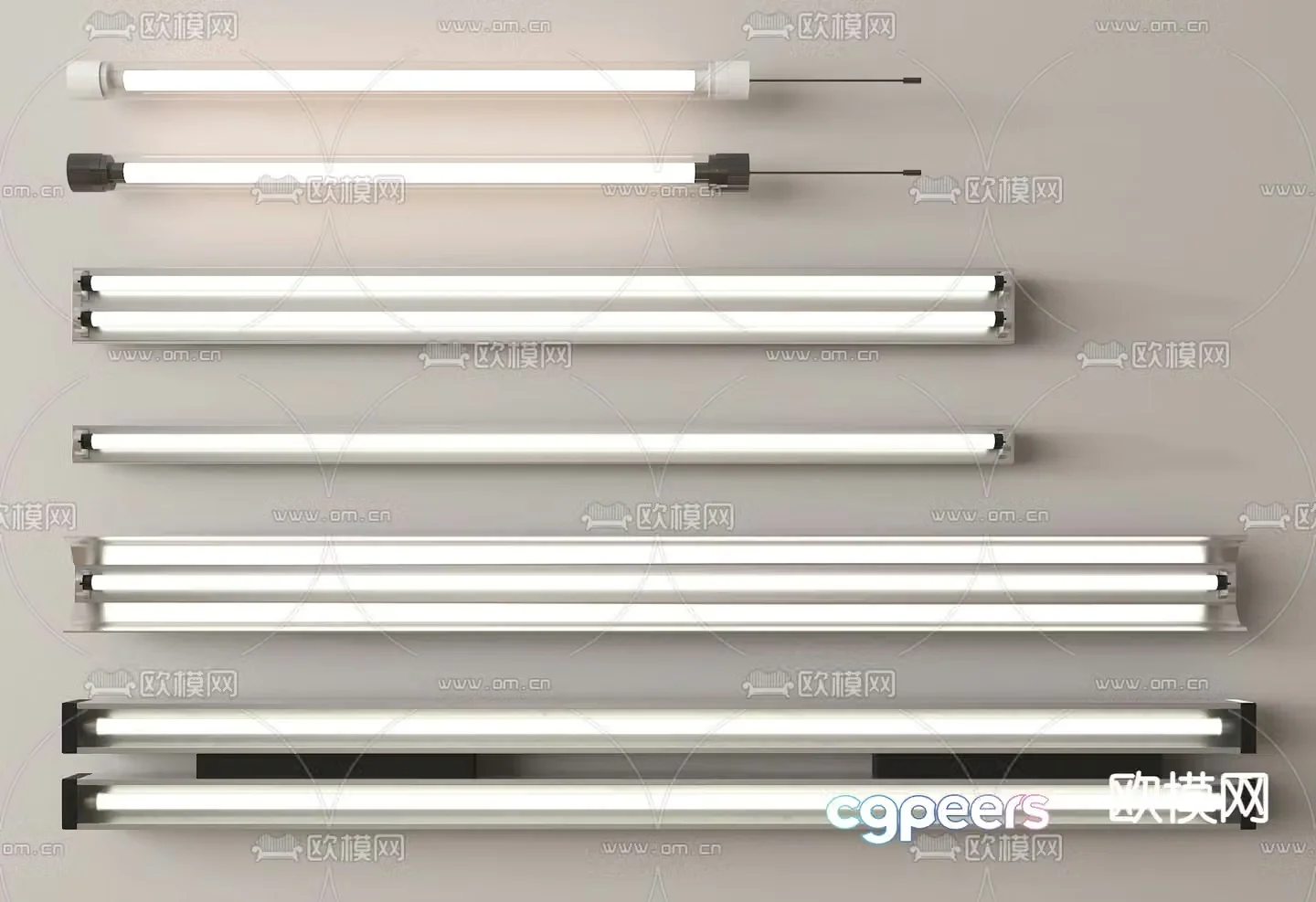 Wall lamp LED fluorescent lamp Linear lamp 3d model