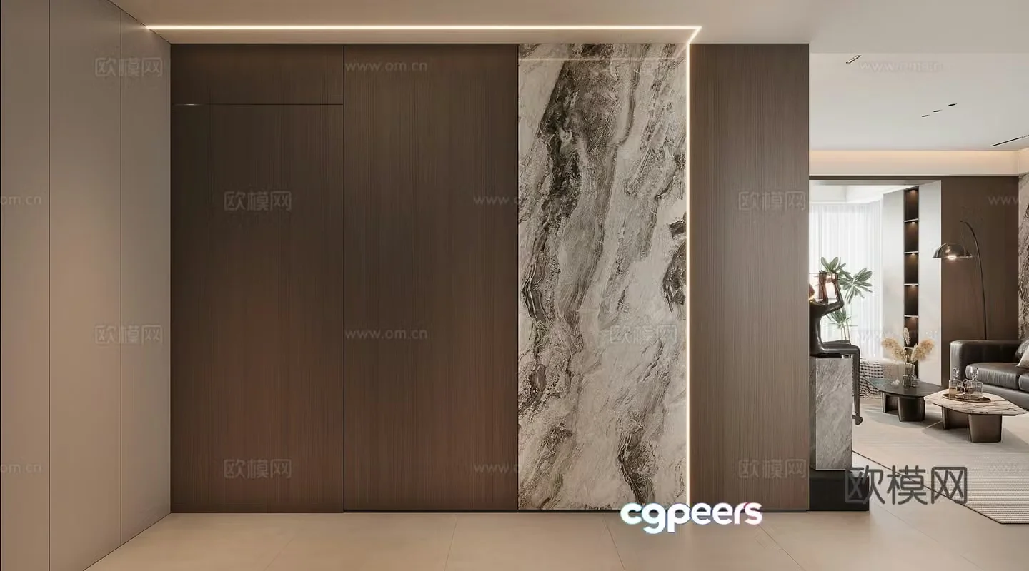 Italian style entrance aisle 3D model