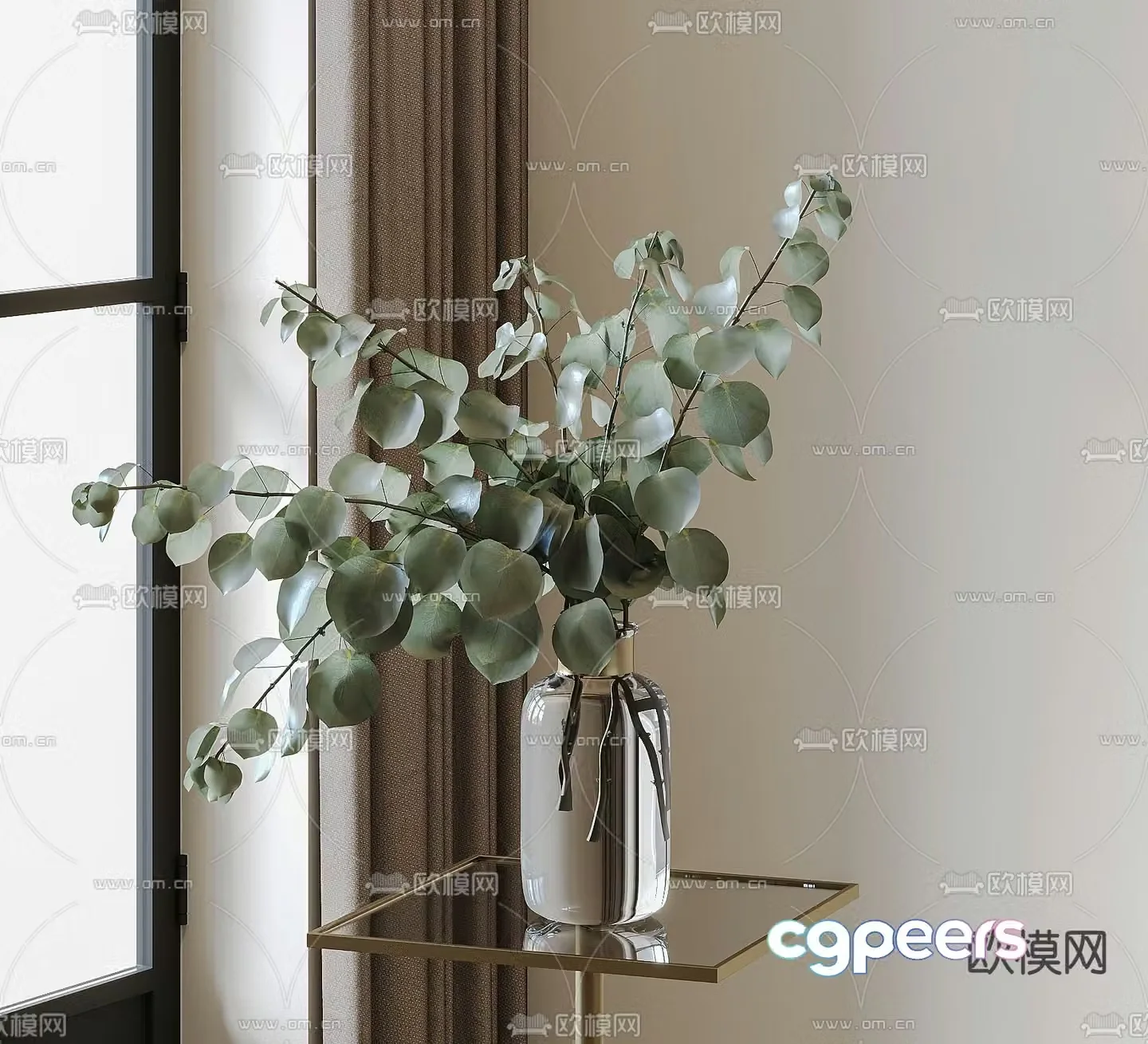 Aquatic plants hydroponic green plants 3D model