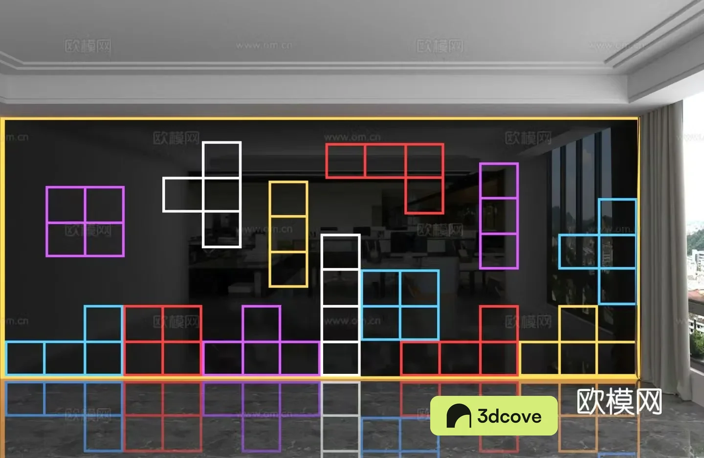 Modern background wall