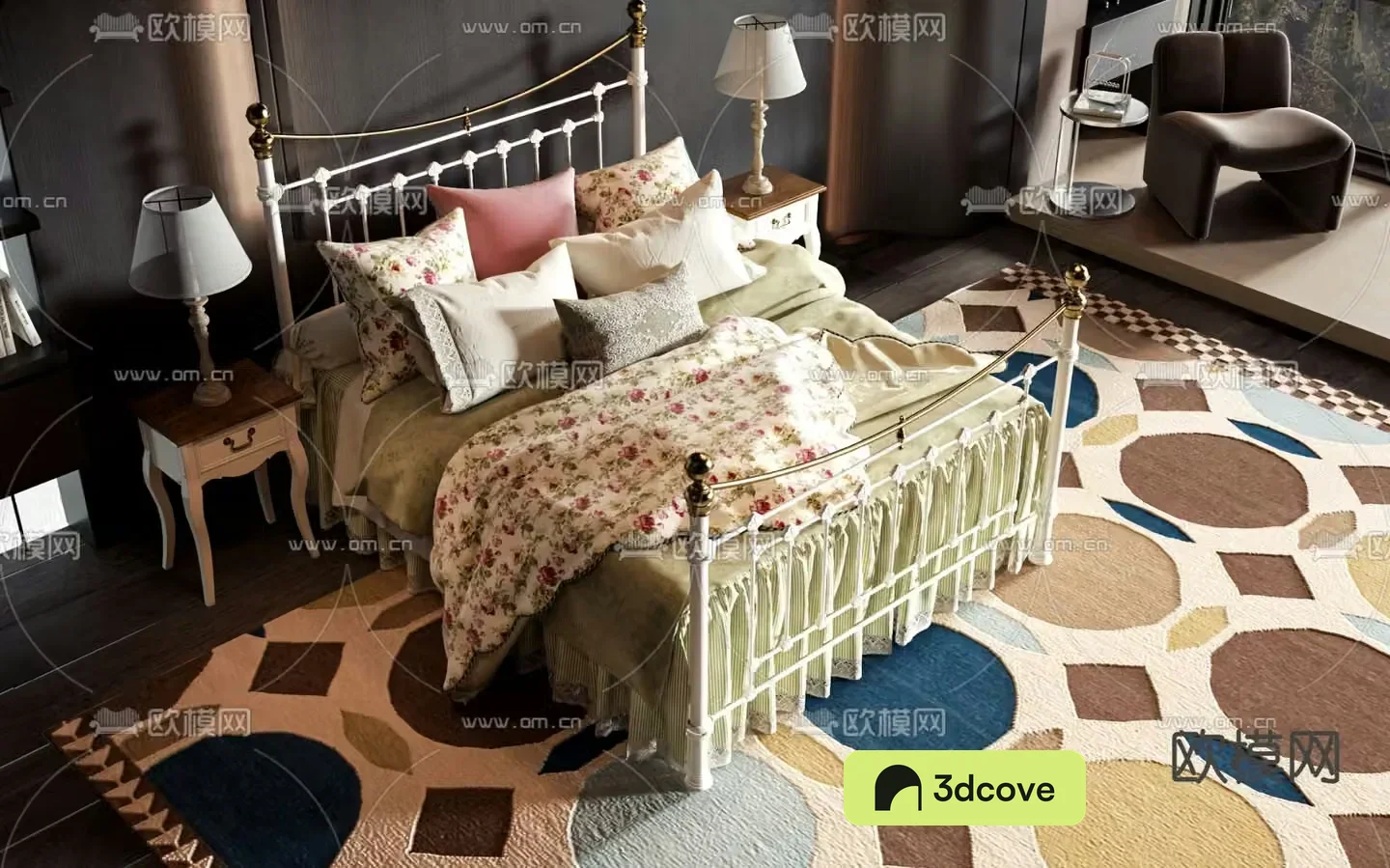 American double bed