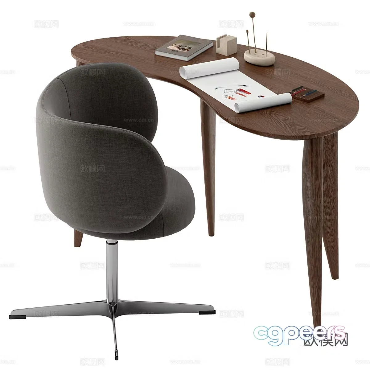 3d model of office desk