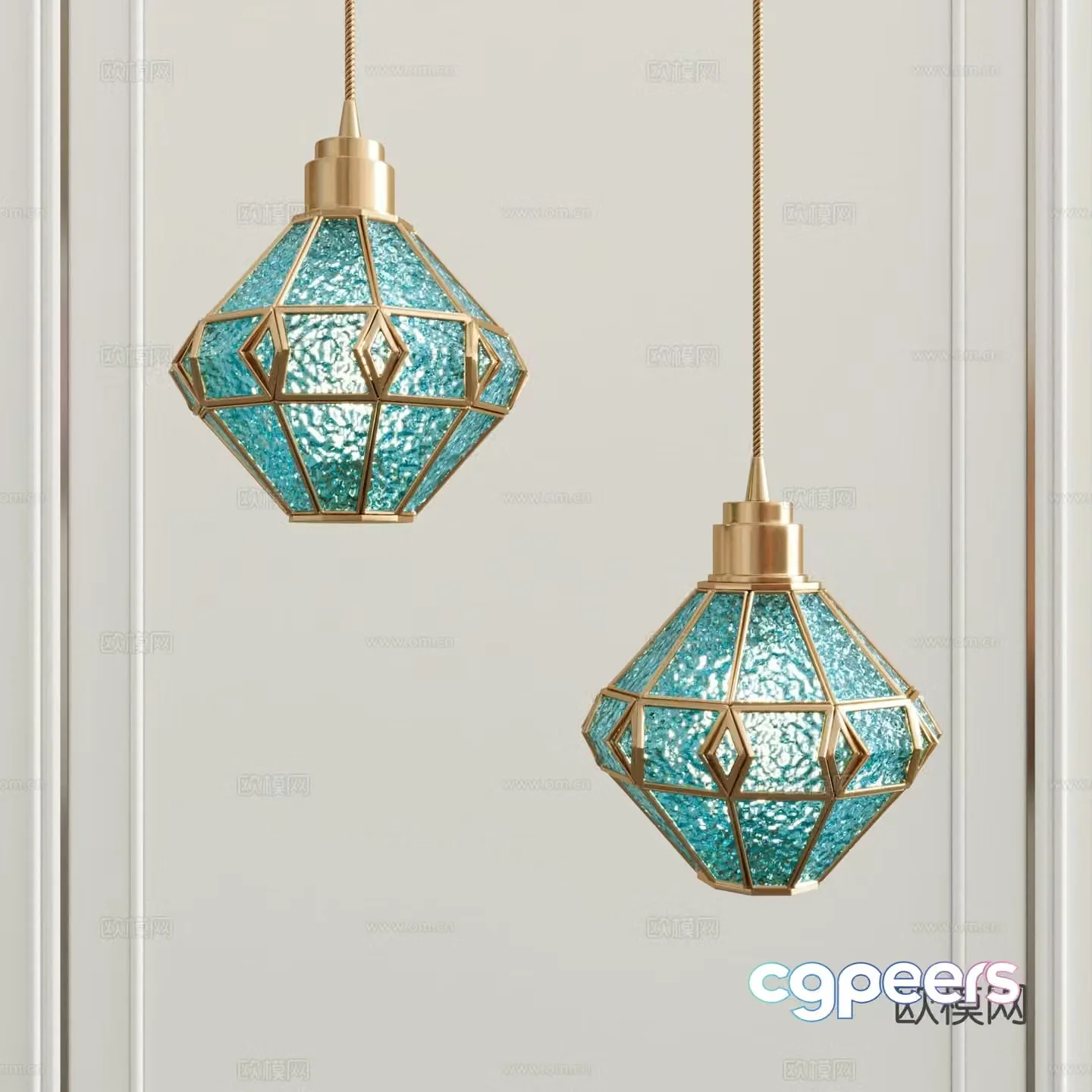 Light luxury small chandelier bedside small chandelier 3d model