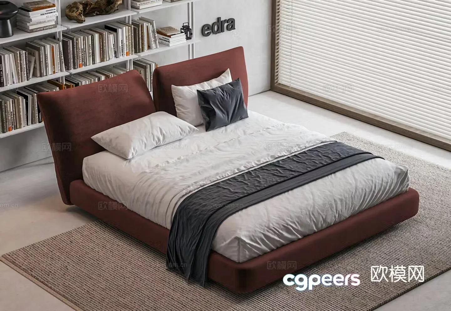 Edra stand by me double bed 3d model