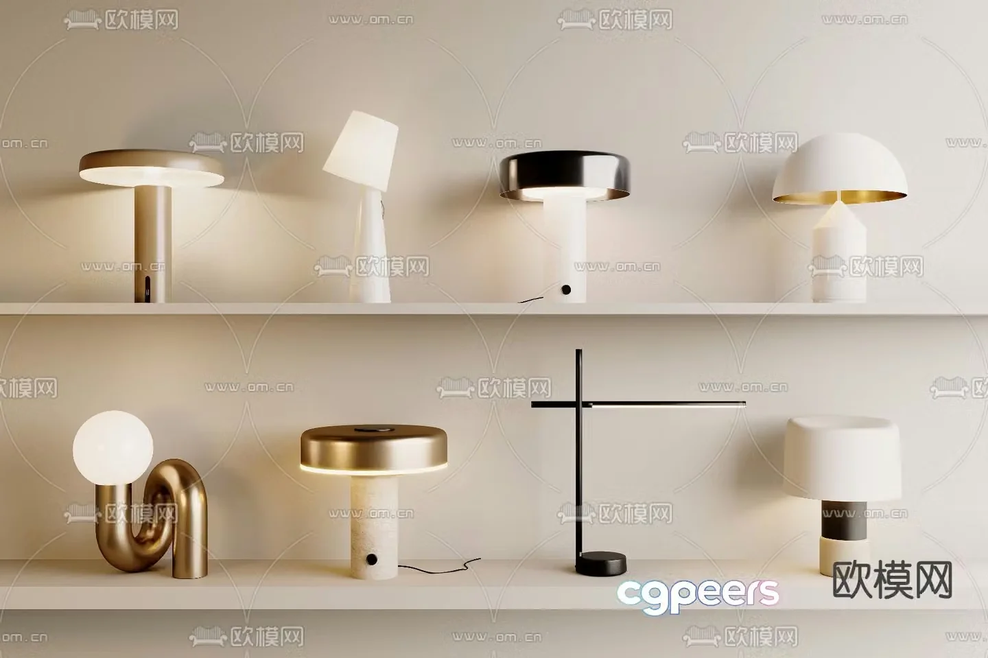 Creative desk lamp 3d model