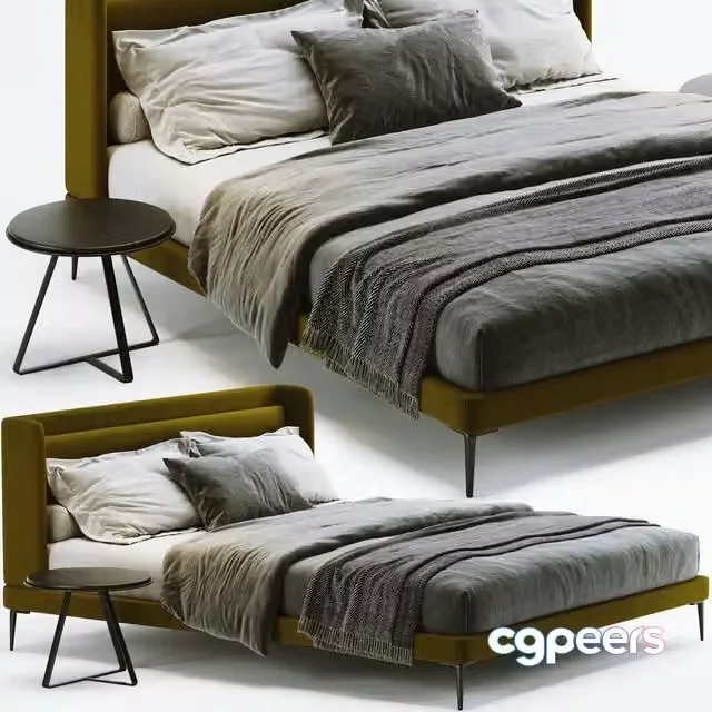 3ds Max Free – Boconcept austin bed with table