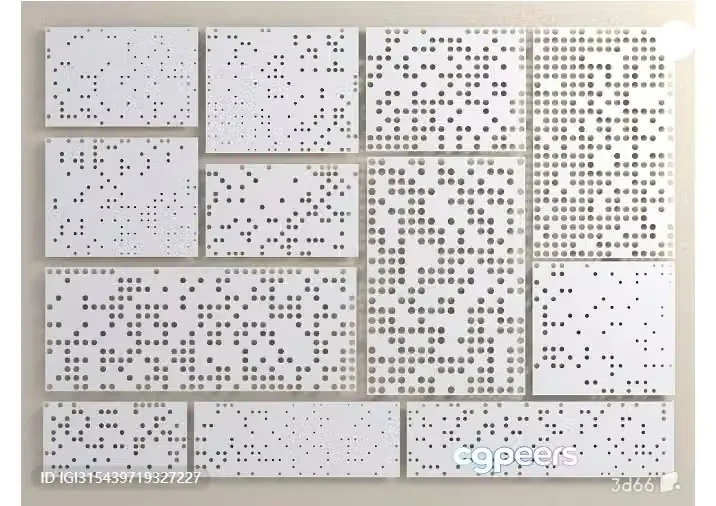 A Collection Of White Cards With Black Dots 3D Model – 8561 – VRAY Render