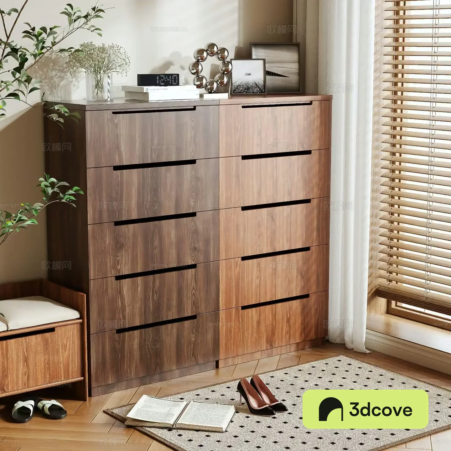 Wabi-sabi shoe cabinet