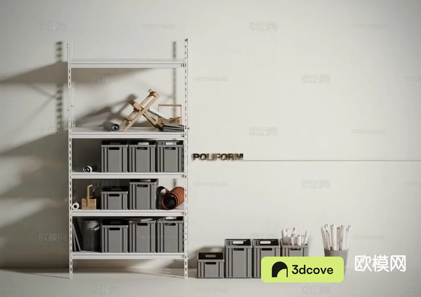 Modern storage rack cargo box shelf