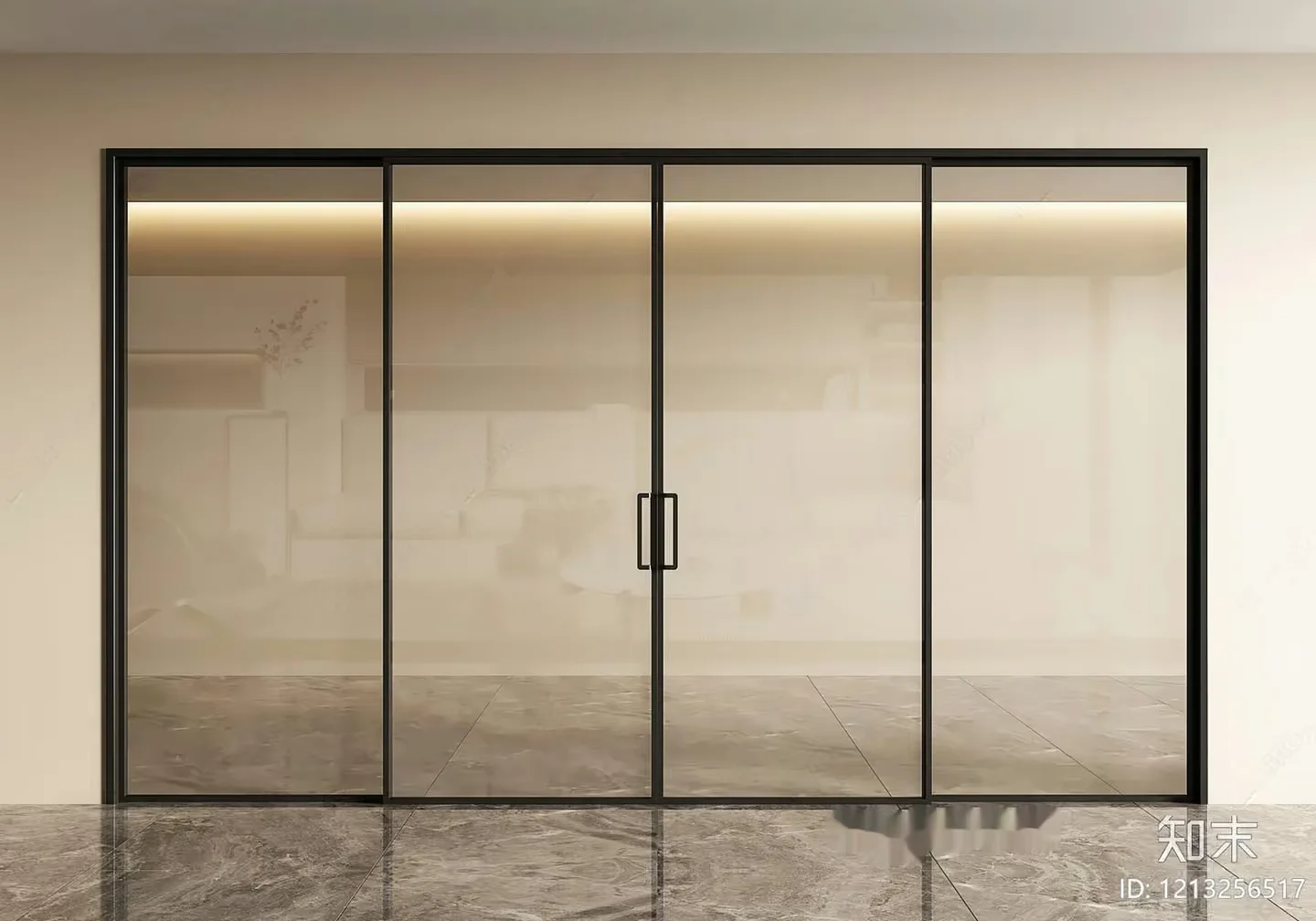 Modern Glass Doors 3D Model – 16193 – VRAY Render