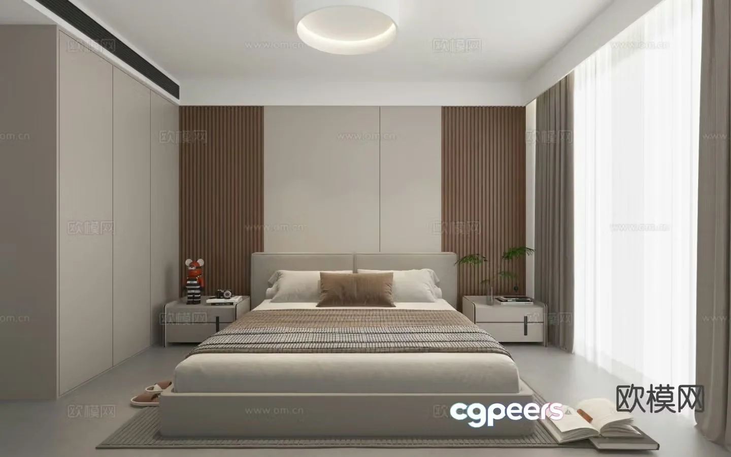 Modern bedroom master bedroom 3d model