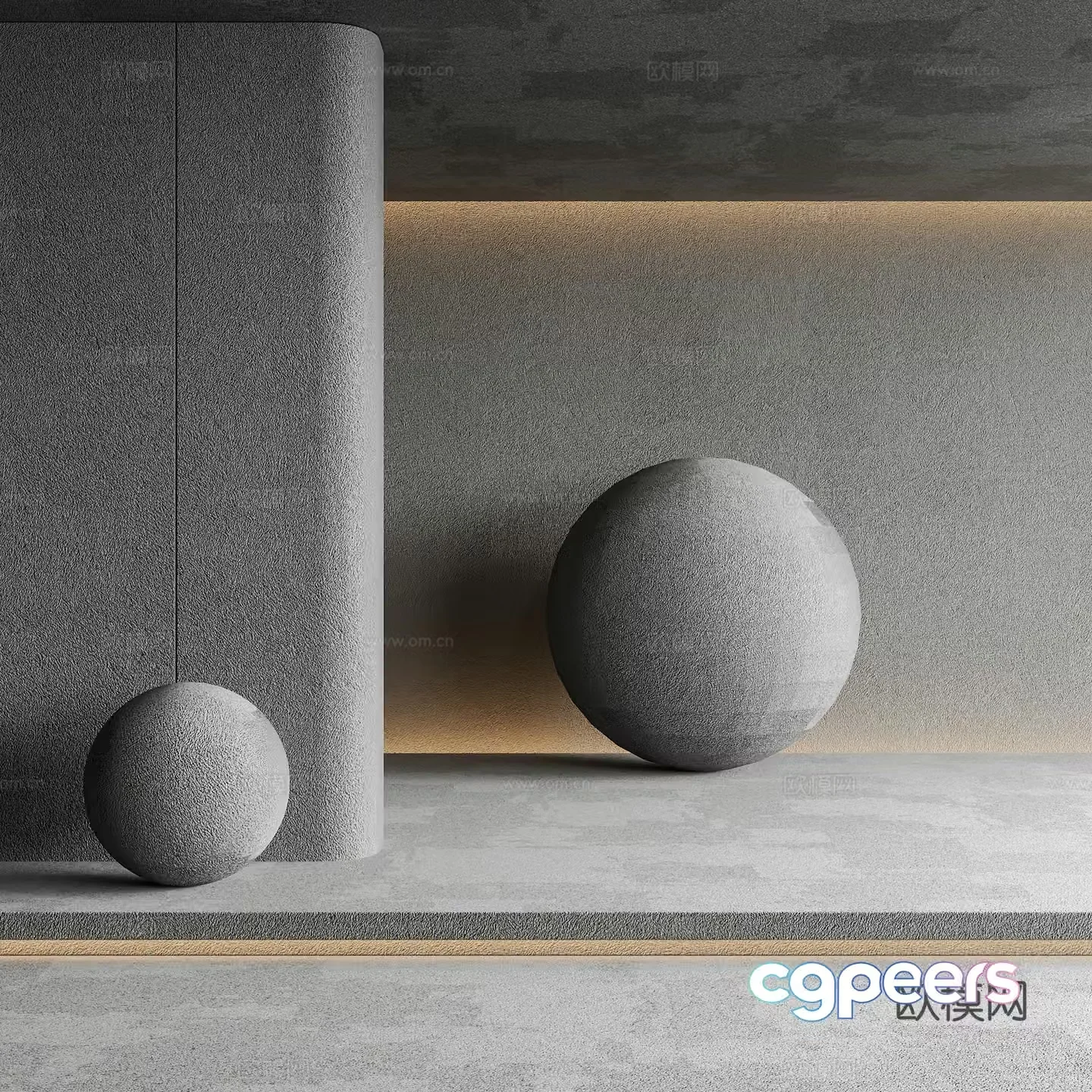Modern cement concrete paint Cement concrete cement wall concrete wall real stone paint 3d model