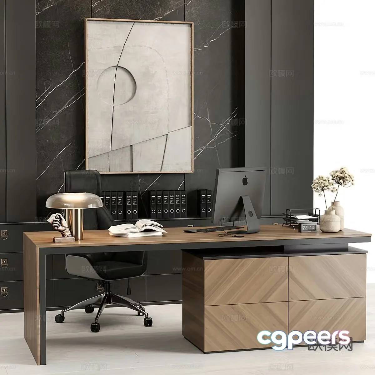 Office desk boss desk desk desk 3d model