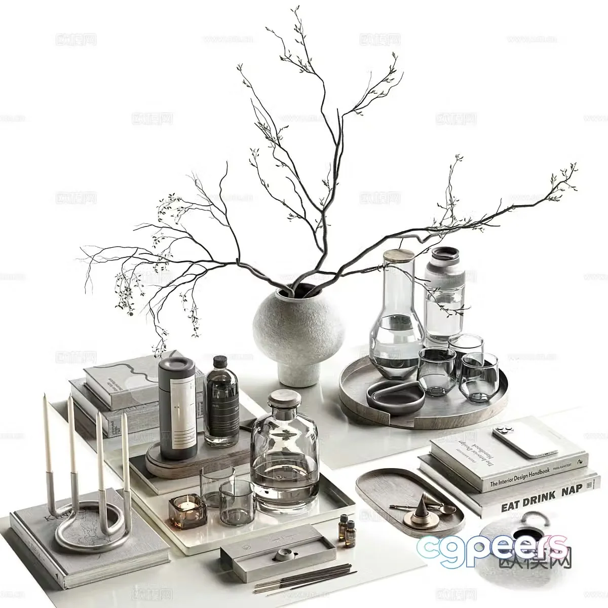 New Chinese jewelry ornament combination 3D model