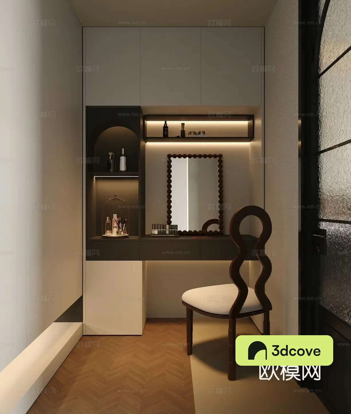 Modern minimalist cloakroom dressing table