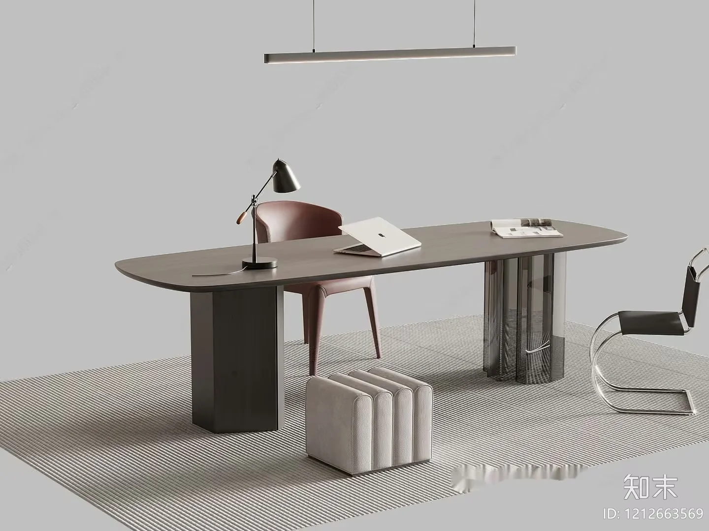 Modern Office Desk 3D Model – 5222 – VRAY Render