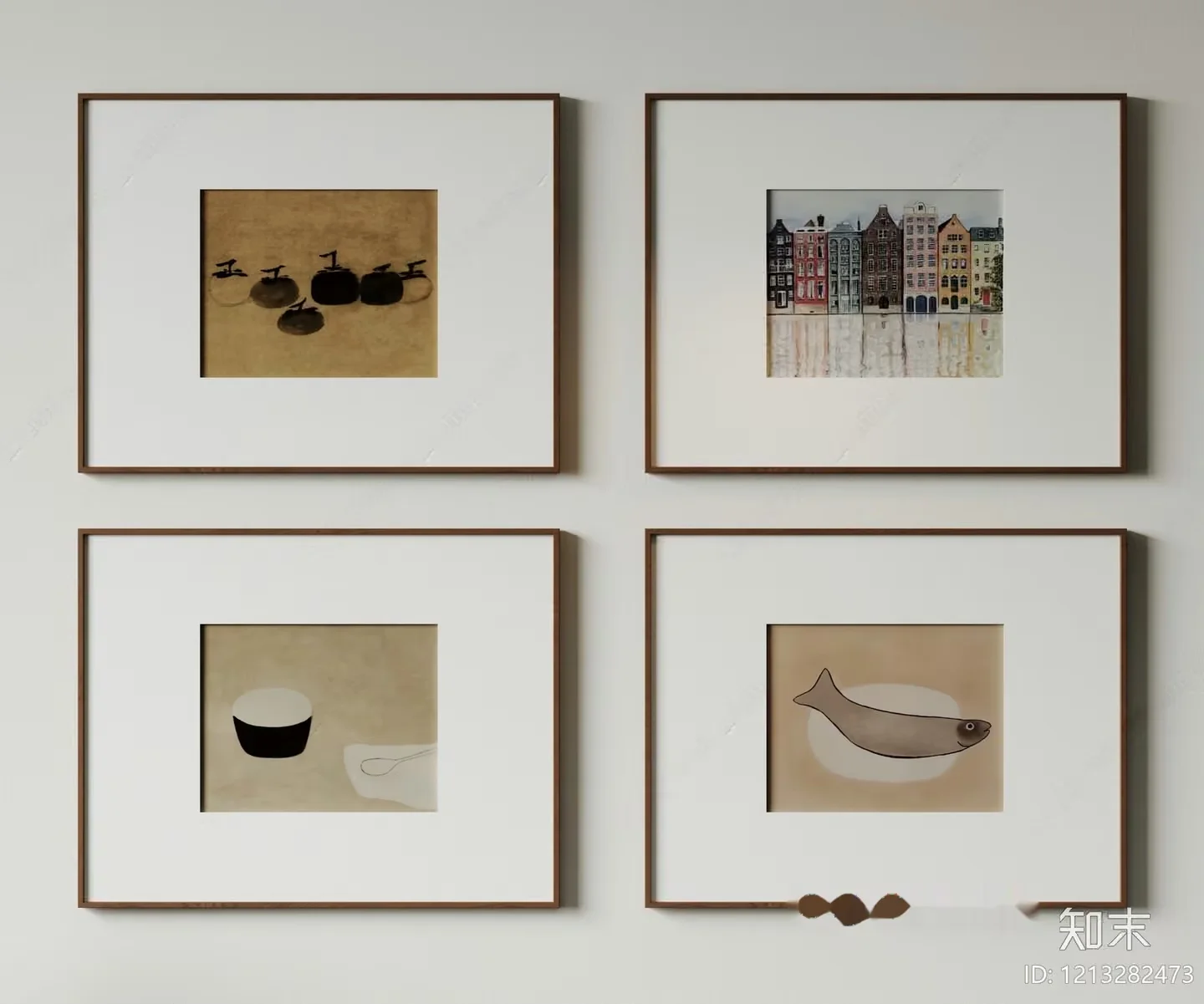 Modern Minimalist Art Prints 3D Model – 20462 – VRAY Render