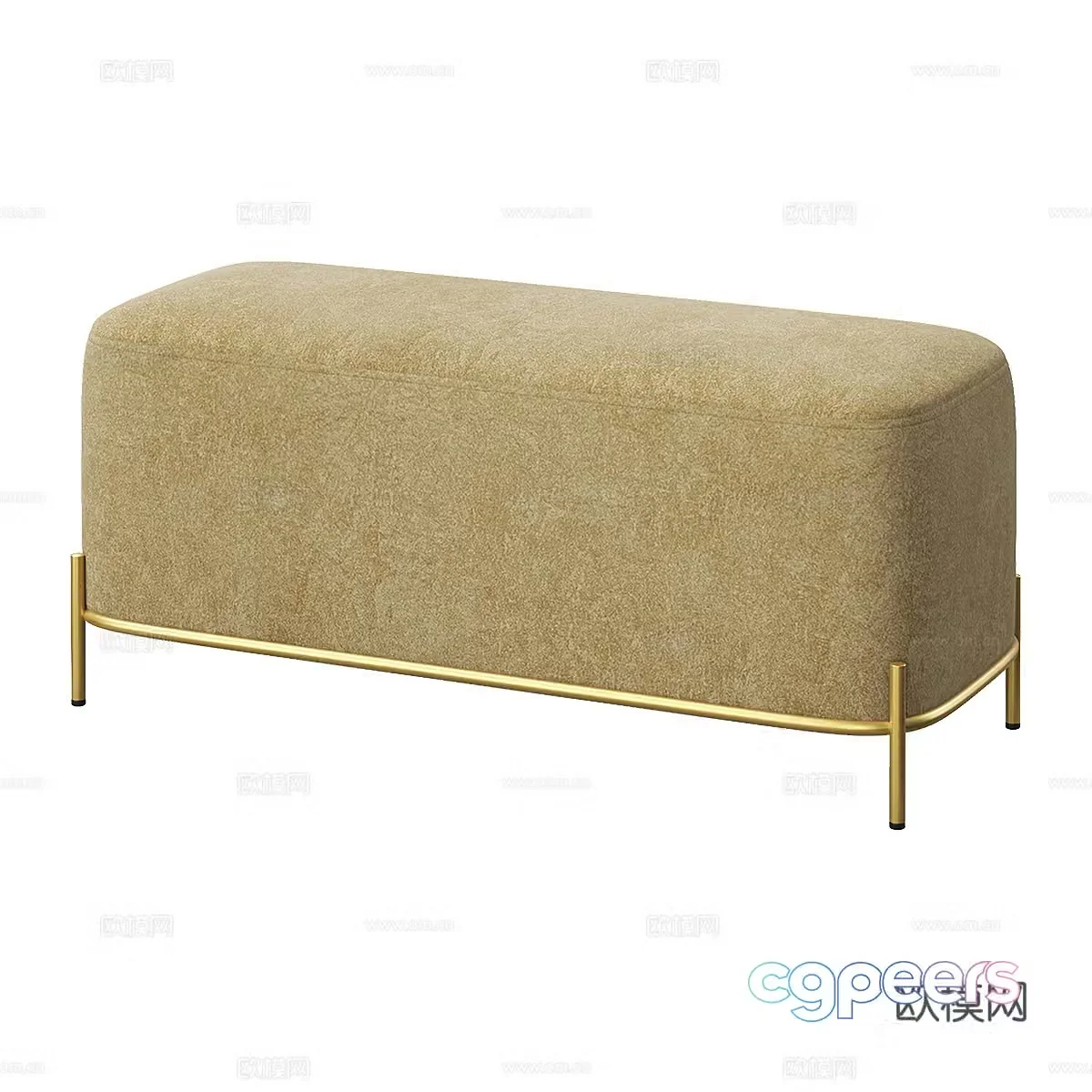 Modern footrest sofa stool low stool 3d model