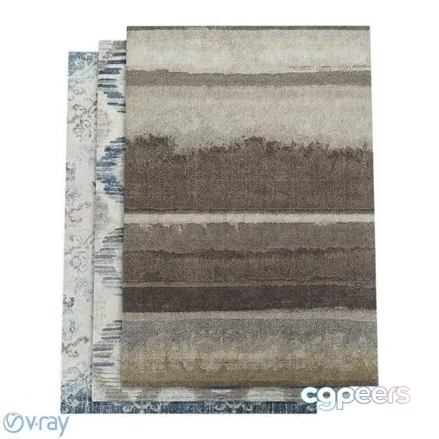 3ds Max Free – Dalyn Antigua Blue, Linen and Mocha Rugs