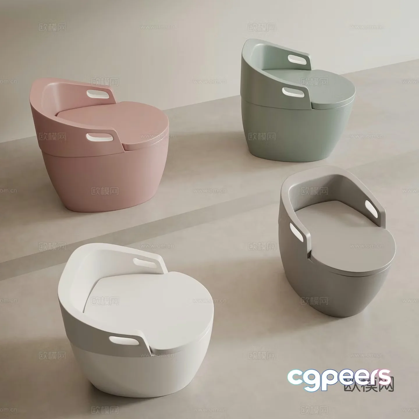 Modern toilet children’s toilet 3d model