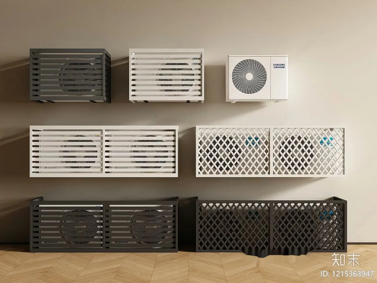 A Collection Of Air Conditioning Units 3D Model – 23233 – VRAY Render