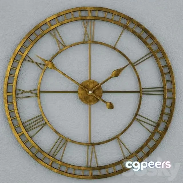 3ds Max Free – clock Wrought Iron