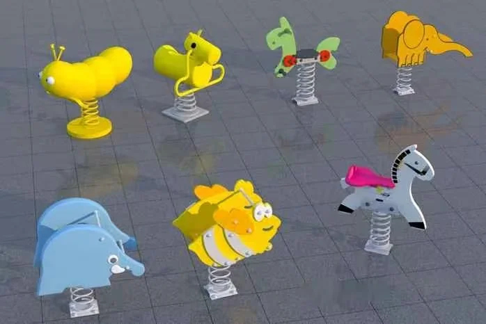 A Collection Of Colorful Playground Animals 3D Model – 11402 – VRAY Render