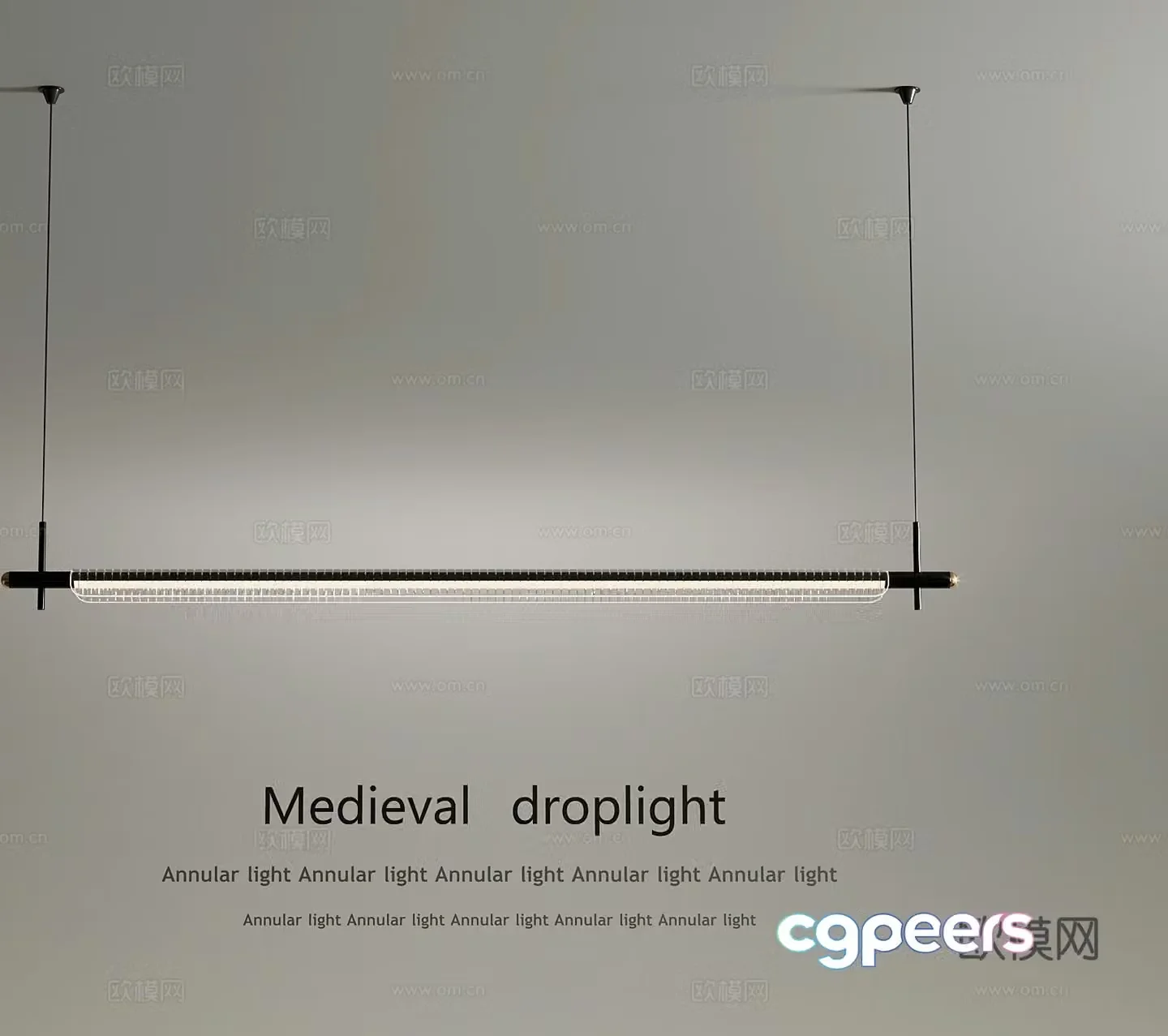 Modern chandelier long chandelier restaurant chandelier 3d model