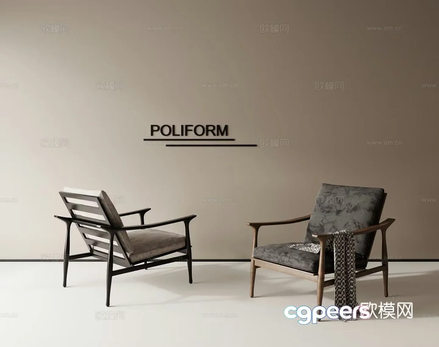 3D model of leisure chair lazy sofa