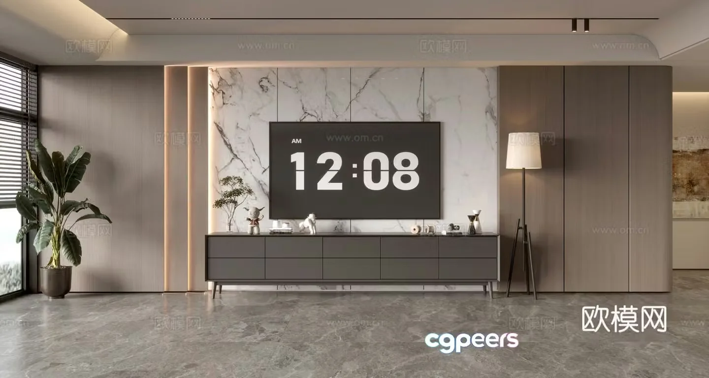 Modern TV cabinet 3d model
