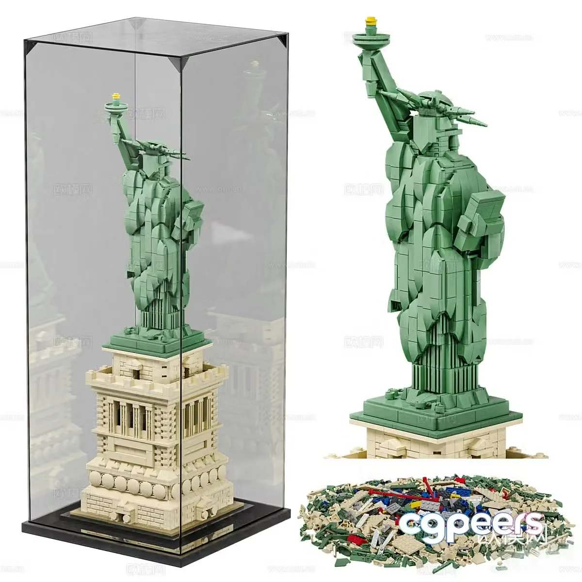 LEGO Architecture Statue of Liberty Building Blocks 3D Model