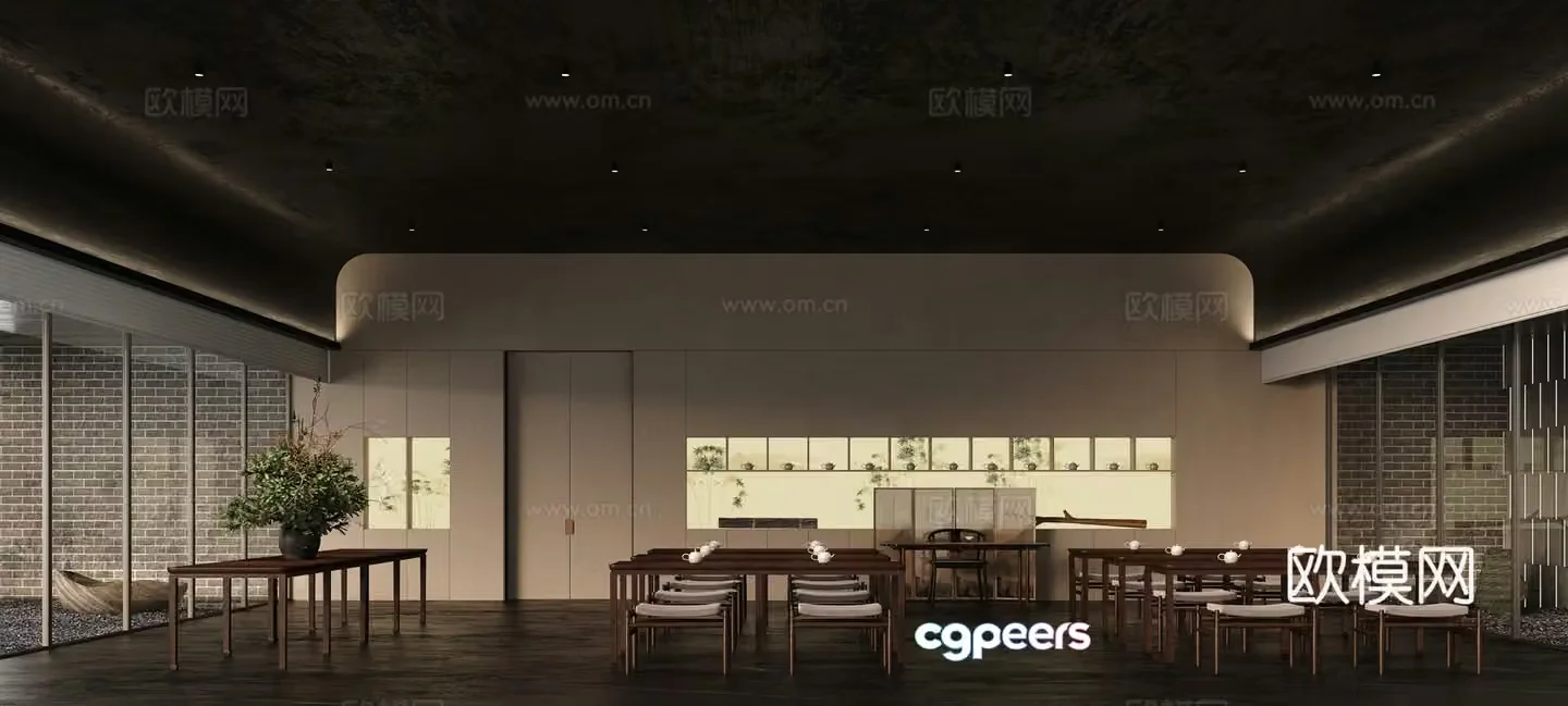 New Chinese teahouse 3d model