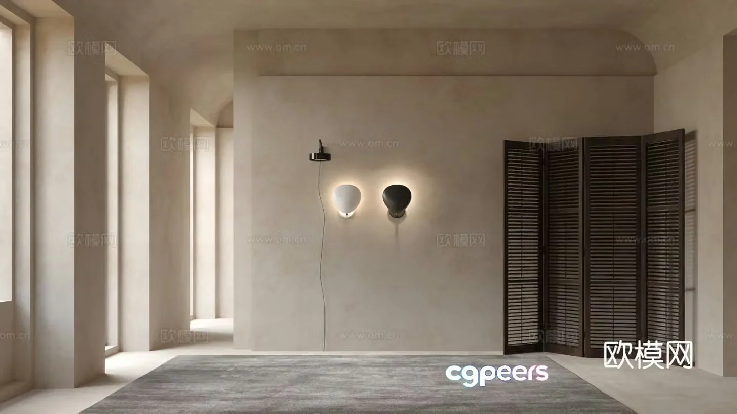 GUBI modern wall lamp 3d model