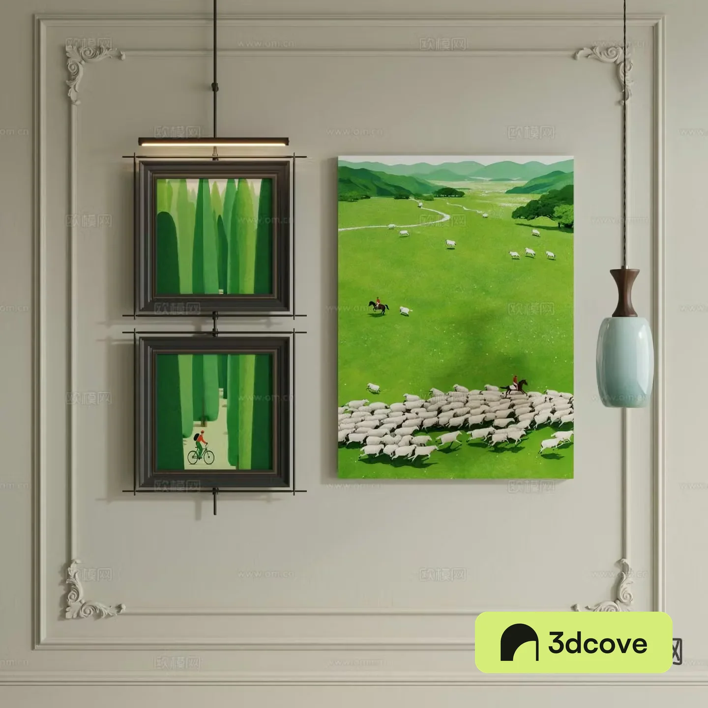 Modern boom decorative painting prairie oil painting