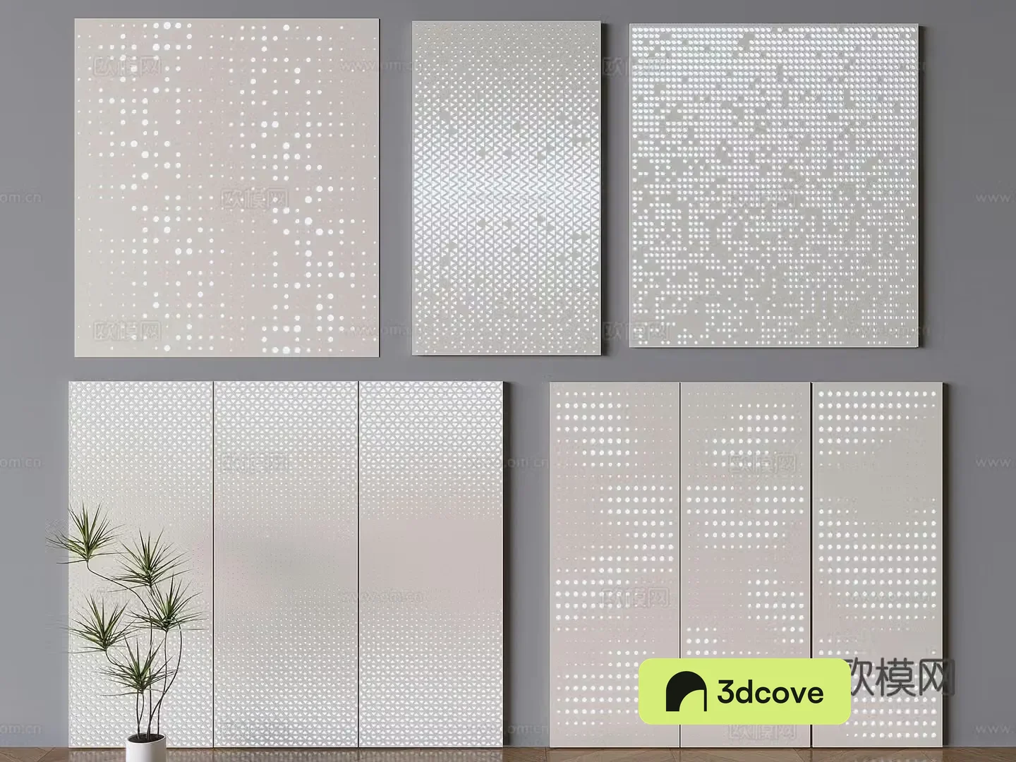 Art punching board aluminum-plastic board perforated light-transmitting board background wall