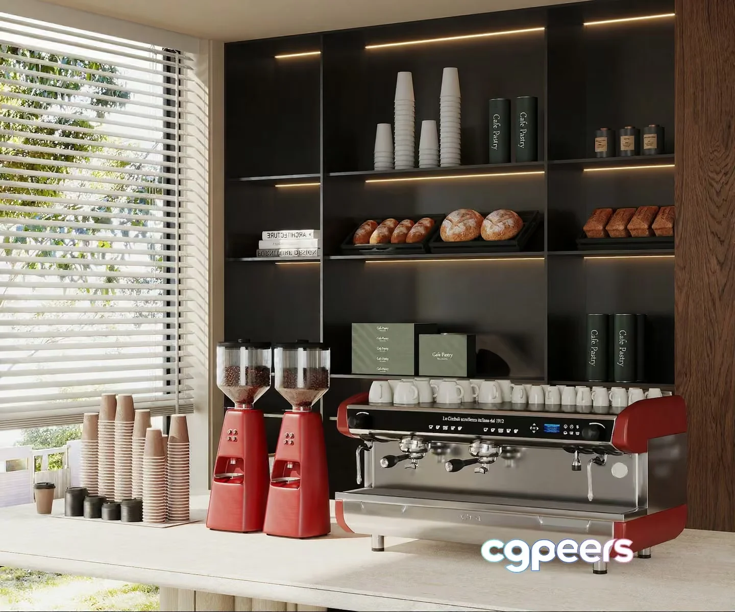 A Coffee Shop 3D Model – 7972 – CORONA Render