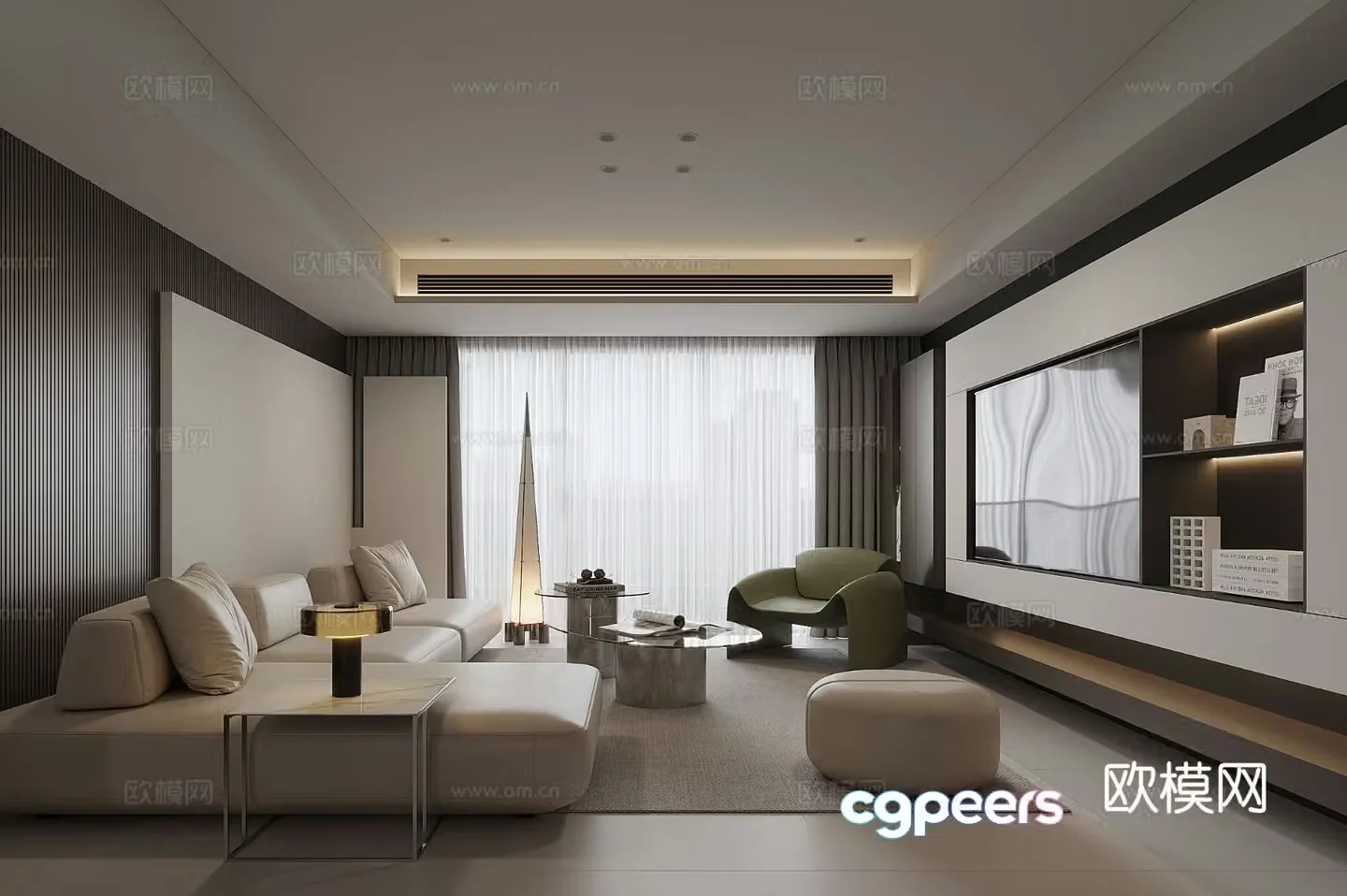 Modern living room 3d model