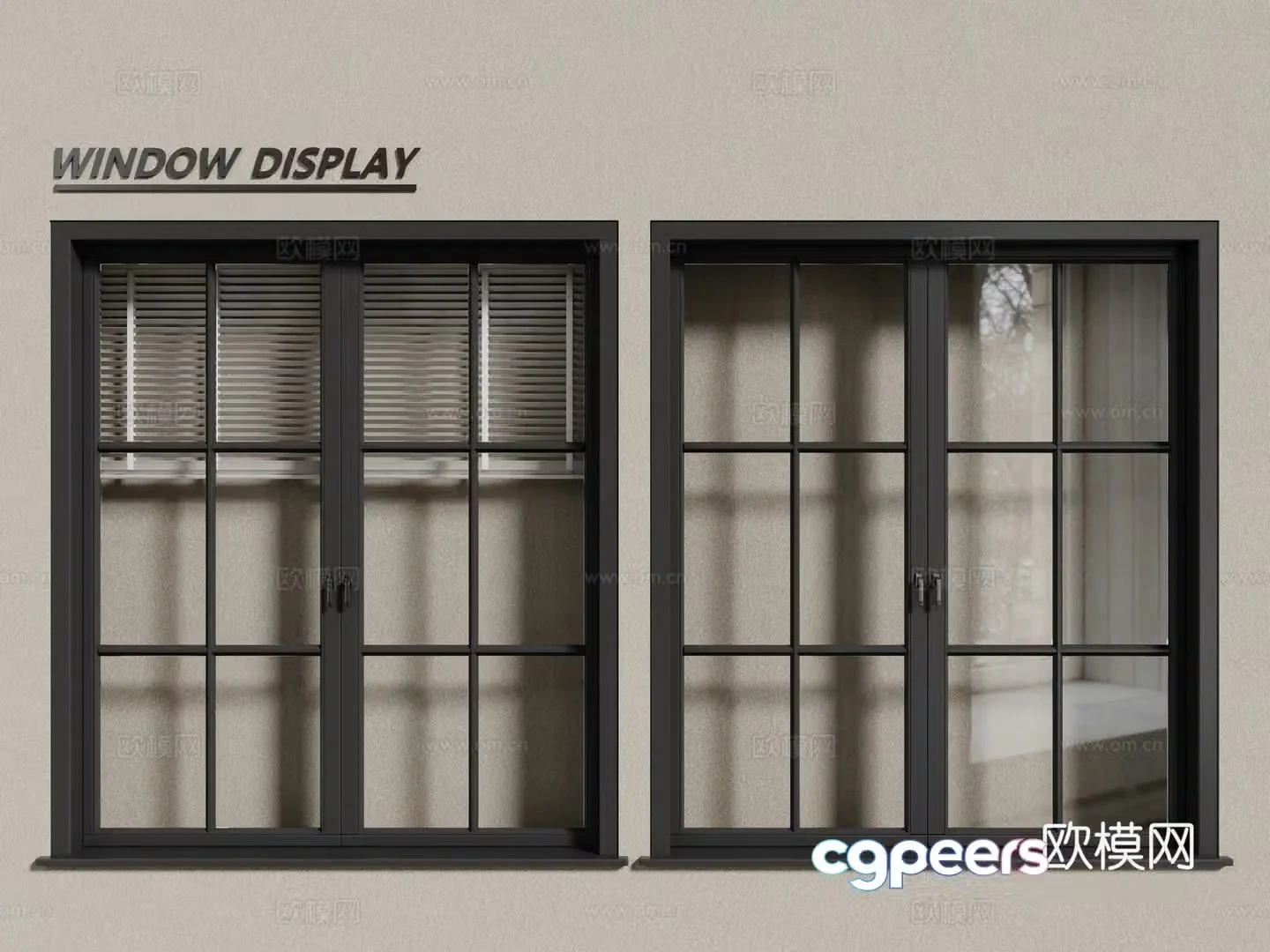 Aluminum alloy windows casement windows floor-to-ceiling windows 3d model