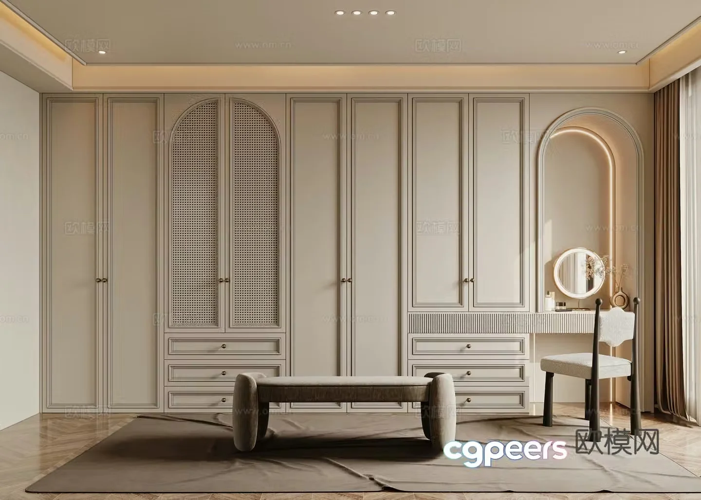 French cloakroom 3d model