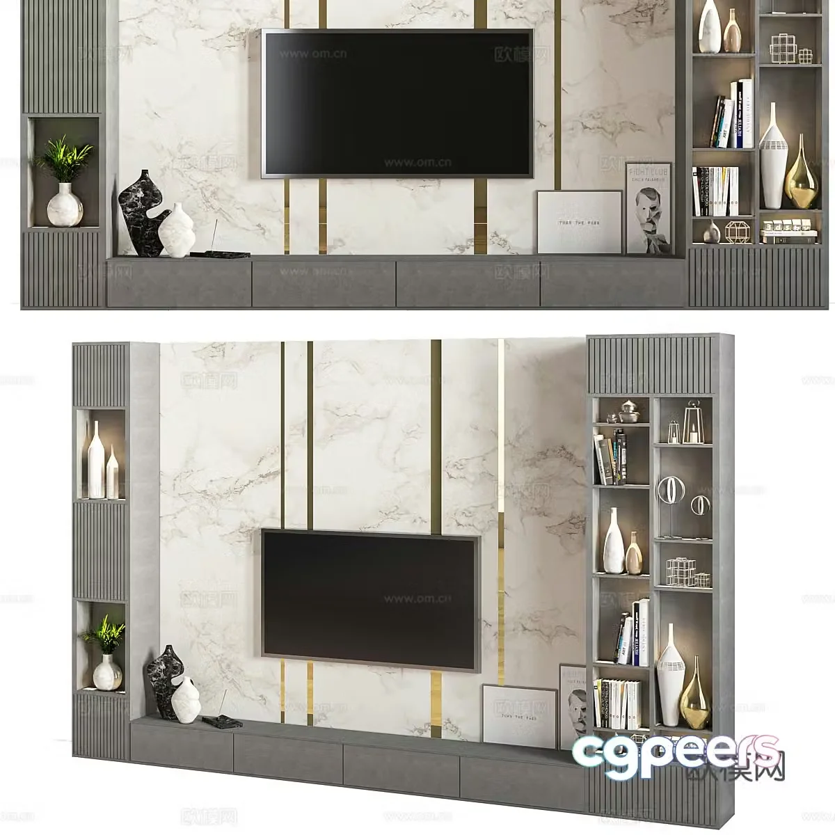 Background wall TV background wall TV background cabinet 3d model
