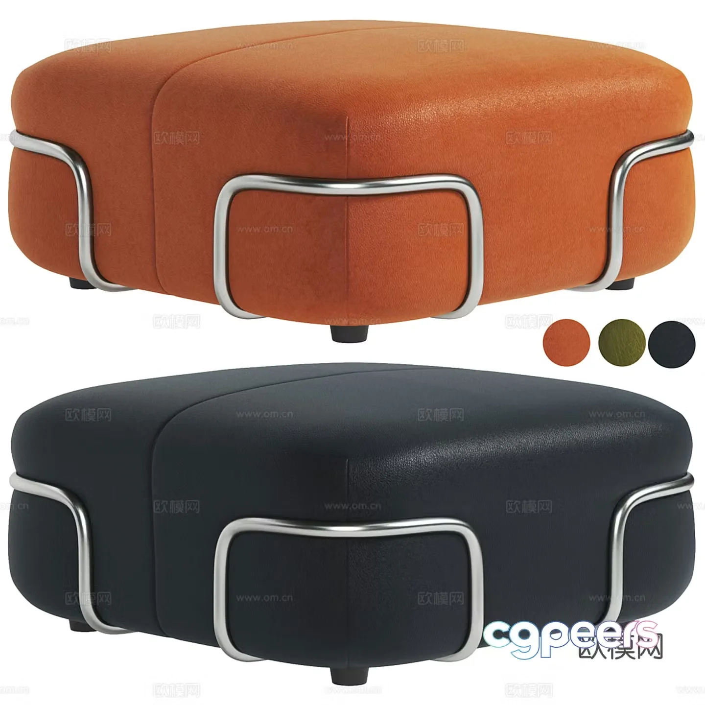 Modern stool sofa stool 3d model