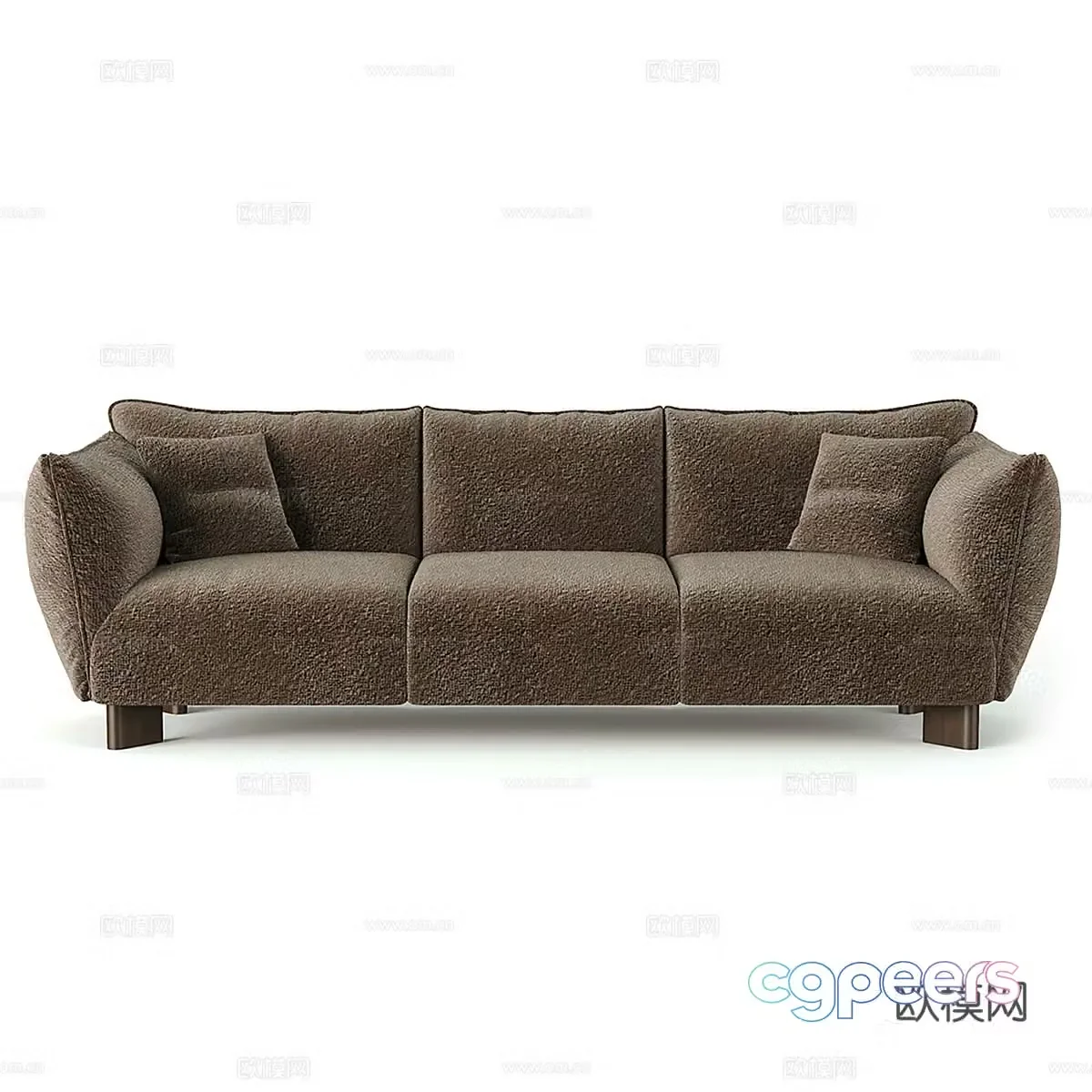 Modern three-person sofa 3d model