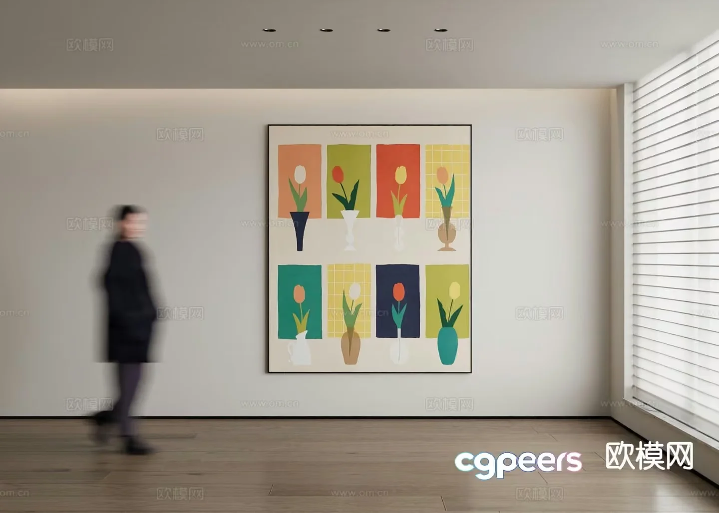 Modern Art Piece 3D Model – 4096 – VRAY Render