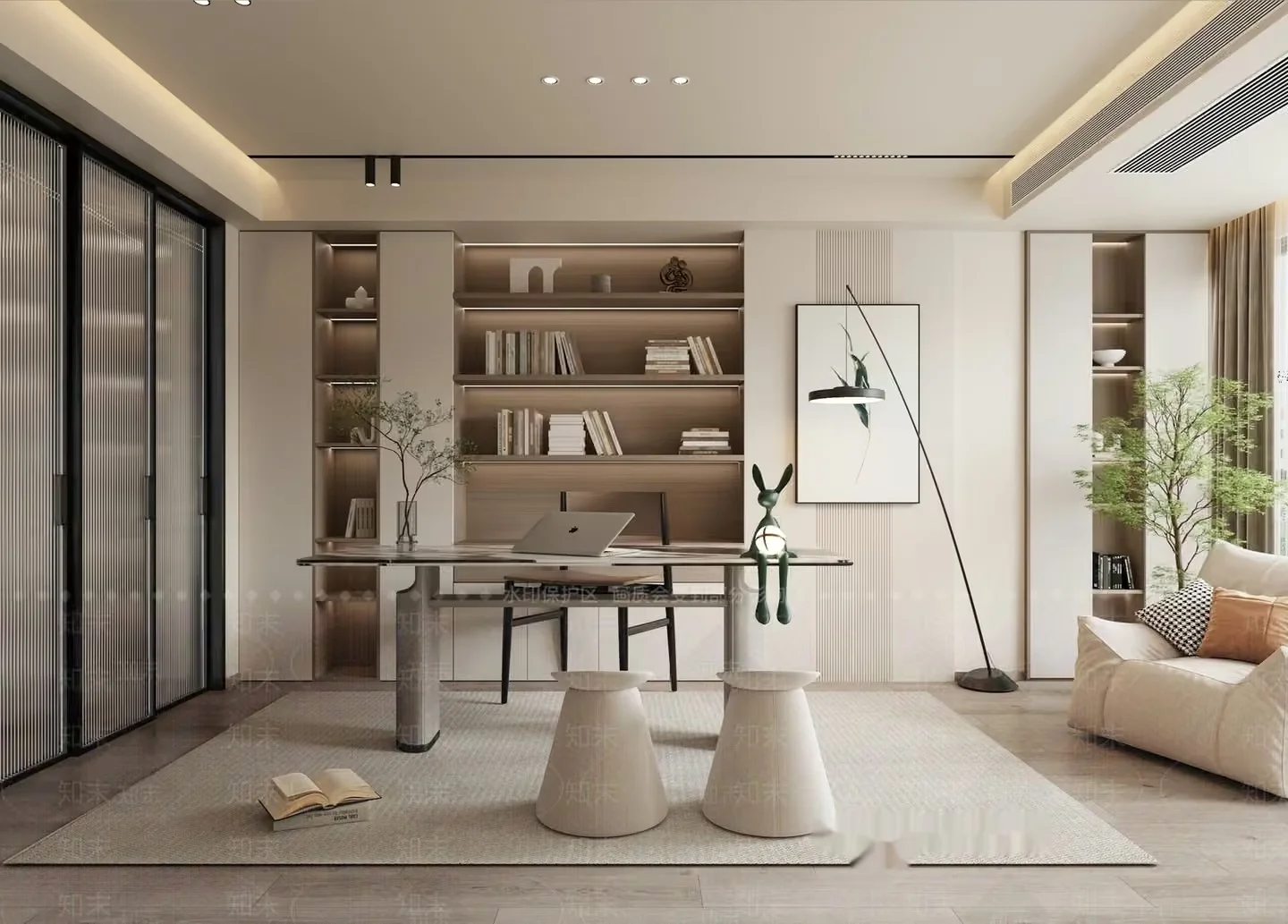 Modern Office Space 3D Model – 17139 – VRAY Render