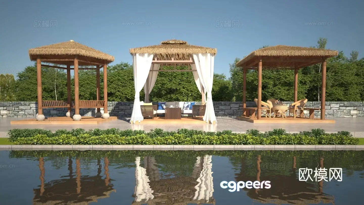 Landscape pavilion 3d model