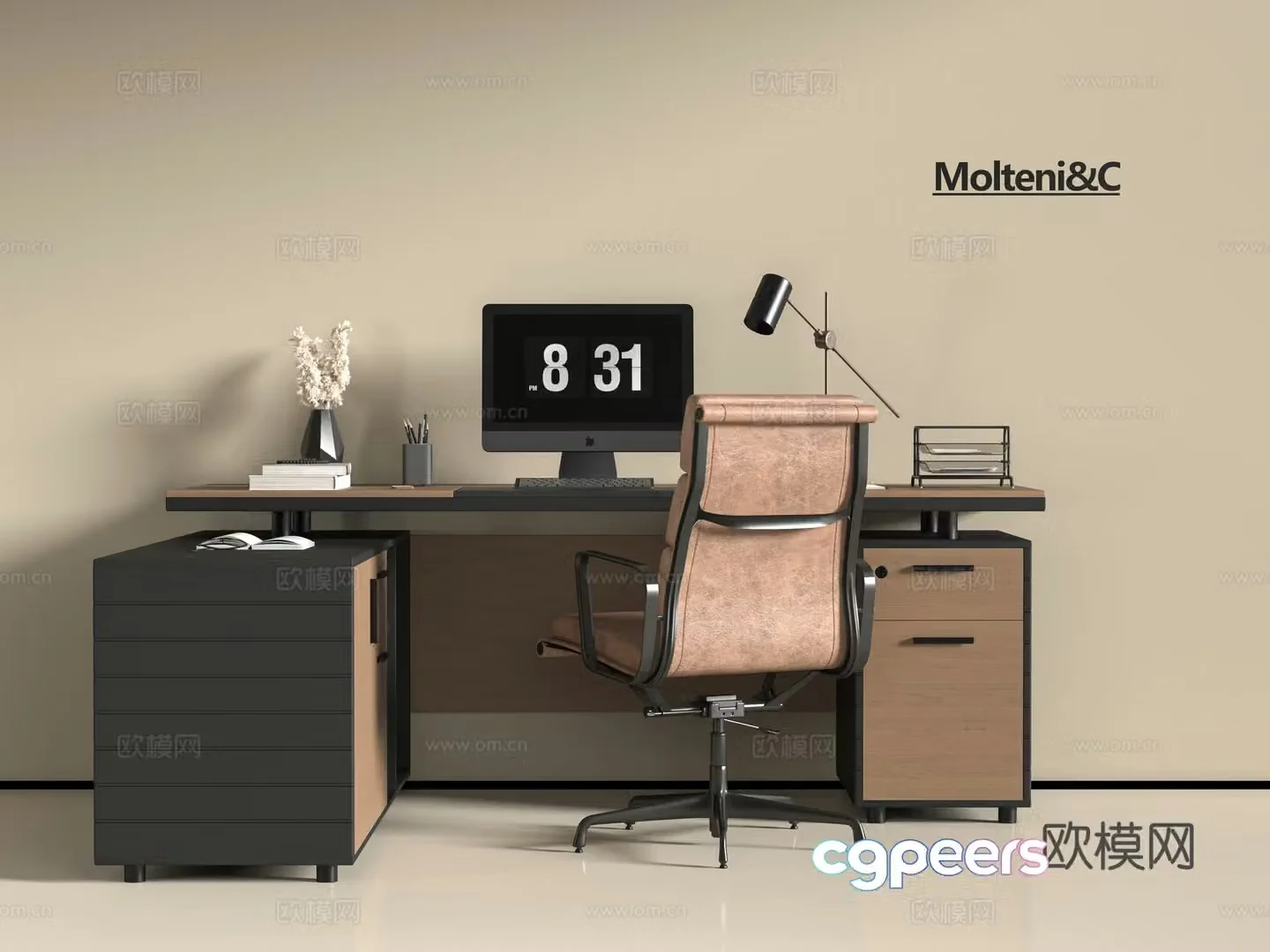 Modern office desk chair 3d model