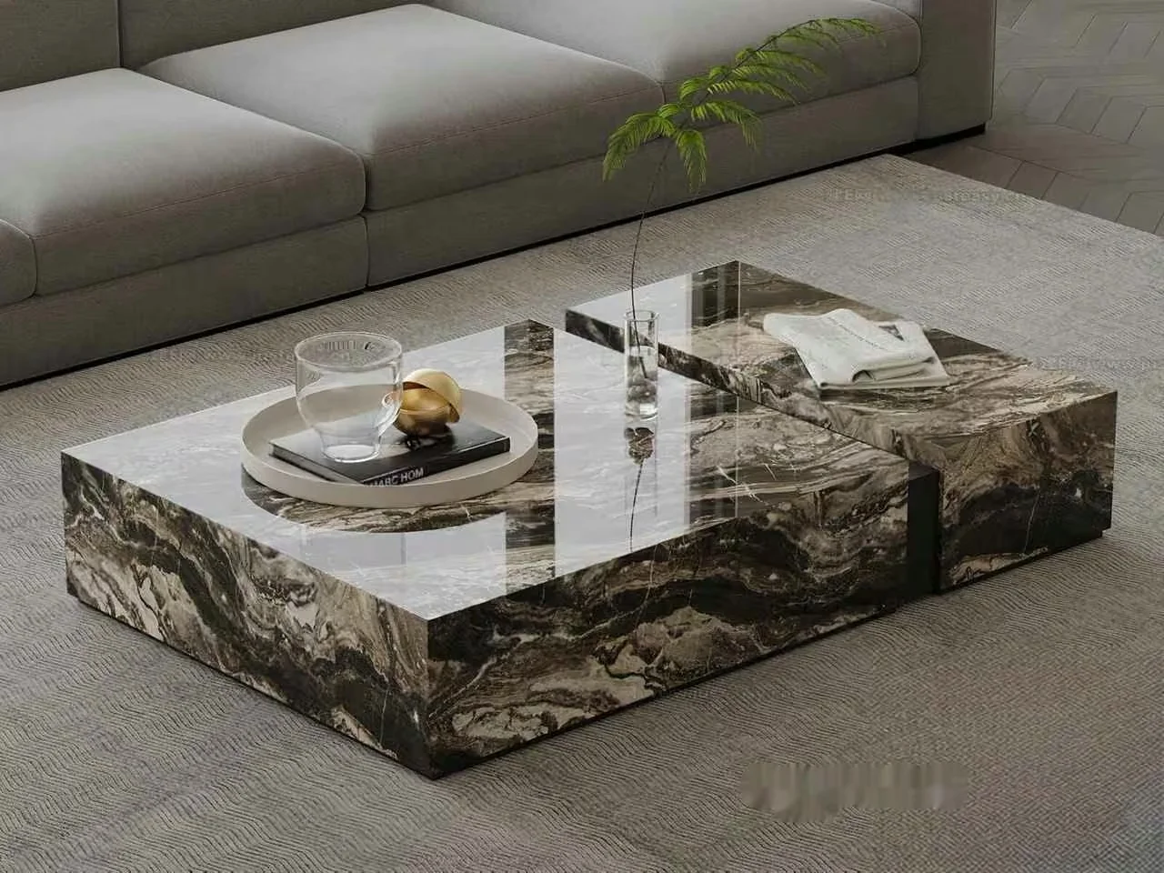 Modern Marble Coffee Table 3D Model – 16760 – VRAY Render