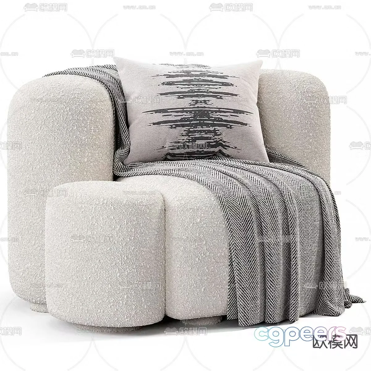 Baba leisure sofa 3d model