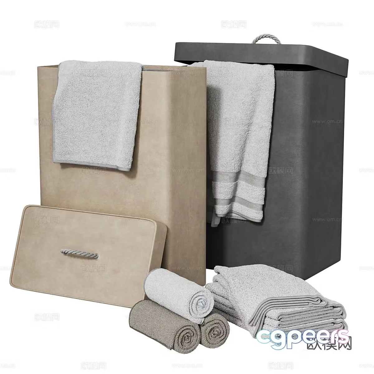 Laundry basket storage basket 3D model